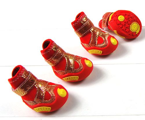 Cool Folk Tatoo Dog Sport Waking Shoe Boots Anti slip  