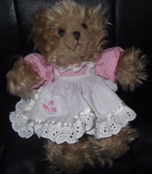 Brittany Jr. RUSS Teddy Bear I Love Mom Dress CUTE  