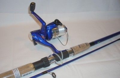   2pc 6 6 Blue Fin Chaser Rod Reel Combo Medium Light Fishing Pole