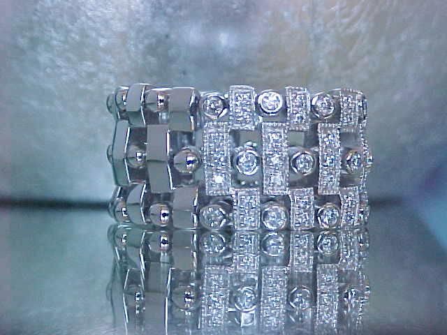 3,286 SHOPNBC DESIGNER SOHO BOUTIQUE DIAMOND ETERNITY FLEX RING 14K 