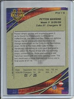 Peyton Manning 2000 Collectors Edge Destiny Ruby #01/25  