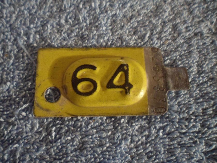 1964 License Plate Metal Tag 1957 1956  