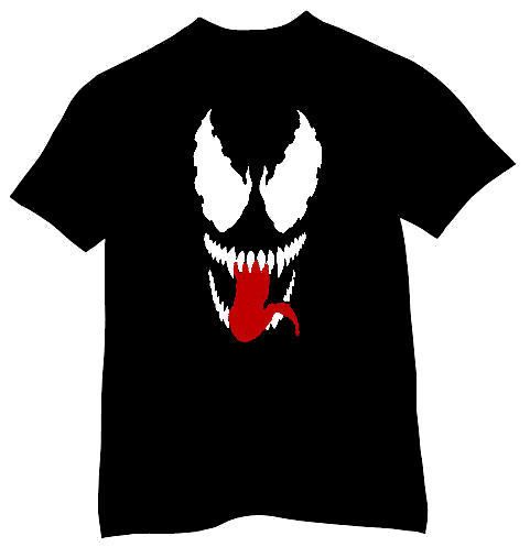 VENOM MASK FROM SPIDERMAN SUPER HERO COOL KIDS T SHIRT  