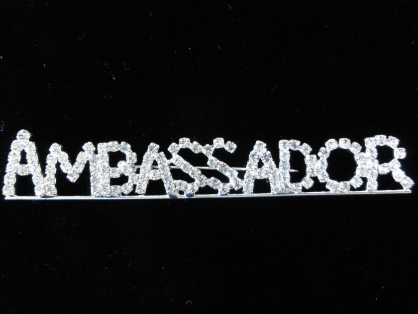 Red Hat Hi Society   AMBASSADOR Rhinestone Pin  