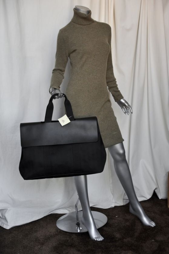 HERMES Black Sac Valparaiso GM BAG Canvas+Leather Handbag Purse Travel 