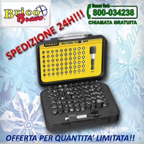 Set 61 inserti sgancio rapido STANLEY   Art.1 13 902  