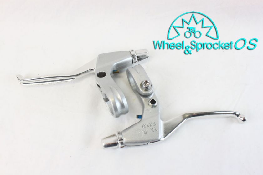 LEECHI BRAKE LEVER SET SILVER CABLE BRAKE V BRAKES  