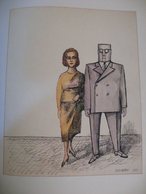 1992 SAUL STEINBERG CARTOONIST FOR NEW YORKER MAGAZINE  