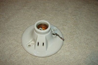 Vintage/Antique? Porcelain Light Fixture Lamp Holder  