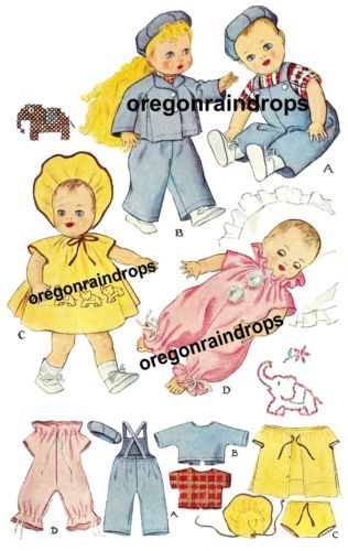 Baby Coos Sparkle Plenty Doll Clothes Pattern Vintage  