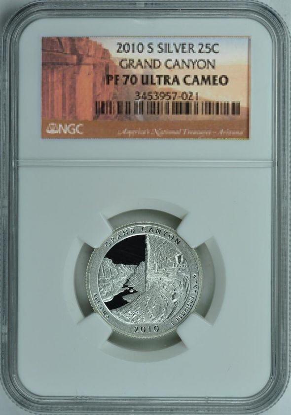 2010 S GRAND CANYON *SILVER* QUARTER 25c NGC PF70 UCAM  