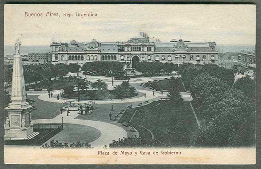 ARGENTINA RARE PLAZA DE MAYO VERY OLD POSTCARD LOOK  