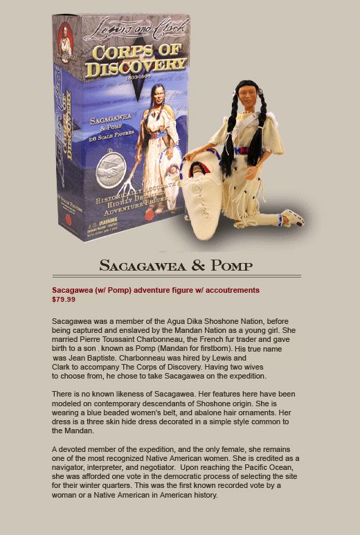 MANITOU FREE TRADERS SACAGAWEA & POMP CHARBONNEAU DOLLS  