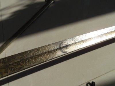 Antique Ottoman Turkish Pasha Officers Sabre Sword.Highly ornamented 