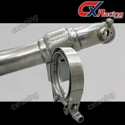 CXRacing Turbo Downpipe 86 92 Toyota Supra MK3 7MGTE 3 V band Clamp 