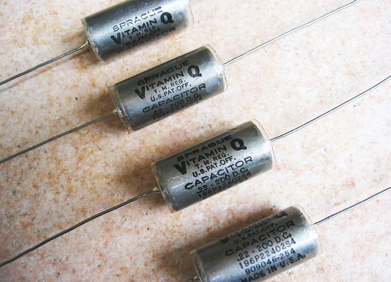 NEW 4 x Sprague VITAMIN Q .22uF/200V Capacitors * MARANTZ 7/7C/8B 