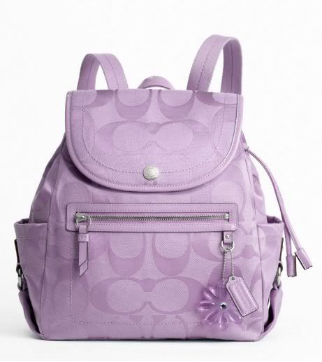 Authentic NEW $298 COACH 16548 Lilac KYRA DAISY NYLON Signature PURPLE 