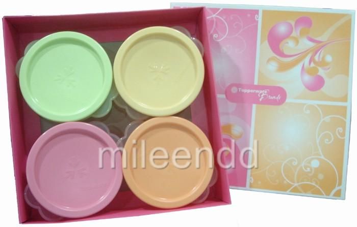 TUPPERWARE 4PC 500ML ONE TOUCH BOWL GIFT SET CANISTER  