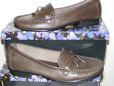 New MOOTSIES TOOTSIES Brown w/silver Leather loafers 8  