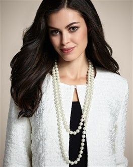 Chicos Ballard Long Pearl Necklace NWT  