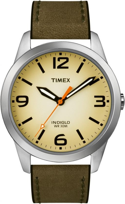 Timex Mens Weekender Watch Black/Brown/Olive, Nylon/Leather Strap 