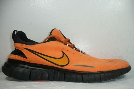 Nike Free Run 5.0 ID Beavers Oregon Mens Size 12 Running Shoes Neon 