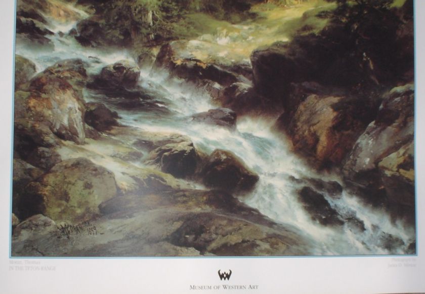 Thomas Moran In The Teton Range 18 x 20 Western Art  