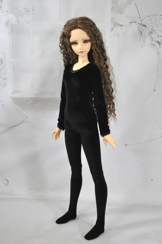 Black Stretch Velvet Body Suit for Luts Dollstown SD Volks Dollfie 1/3 