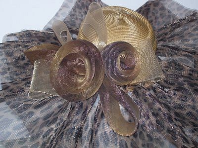 Gorgeous LEOPARD Wide Brim HAT   Derby, Church Wedding  