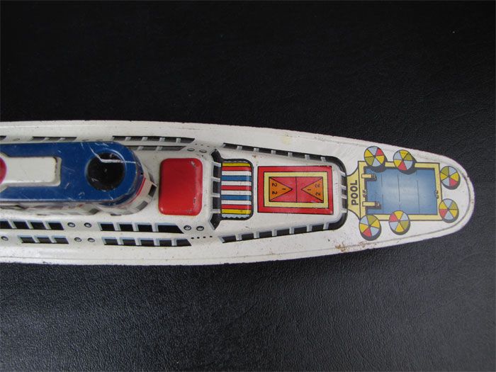 Vintage Marx Luxury Liner Caribbean Friction Ship Toy  