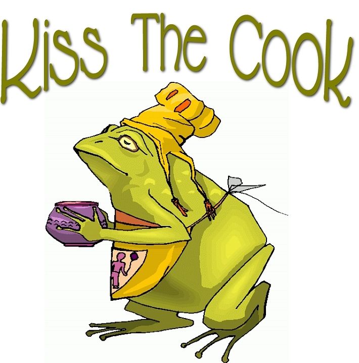 Kiss The Cook Cute Chef Apron For Frog Lovers  