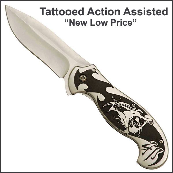 Spider Grim Reaper Stainless Folding Knife  