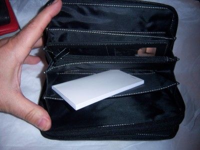 My Big Fat Black Leather Checkbook Wallet  