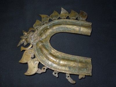 Antique India GREAT HIGH AGED LARGER BRONZE RITUAL SHRINE HALO  