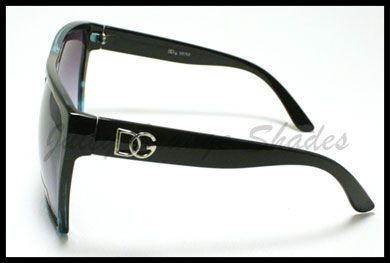 UNISEX SUPER OVERSIZED FLAT TOP SQUARED DG Celebirty Sunglasses BLACK 