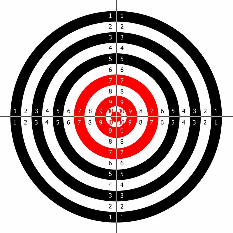   34x 23 SIX 10 targets per sheet 18 shooting areas total  