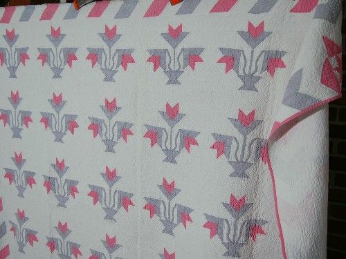 SMALL SCALE 30s Carolina Lily Antique Quilt ~QUILTING  