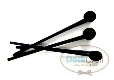 25 BULK BLACK HAIR PIN BOBBY CLIPS SUPPLIES 55MM A0030S  