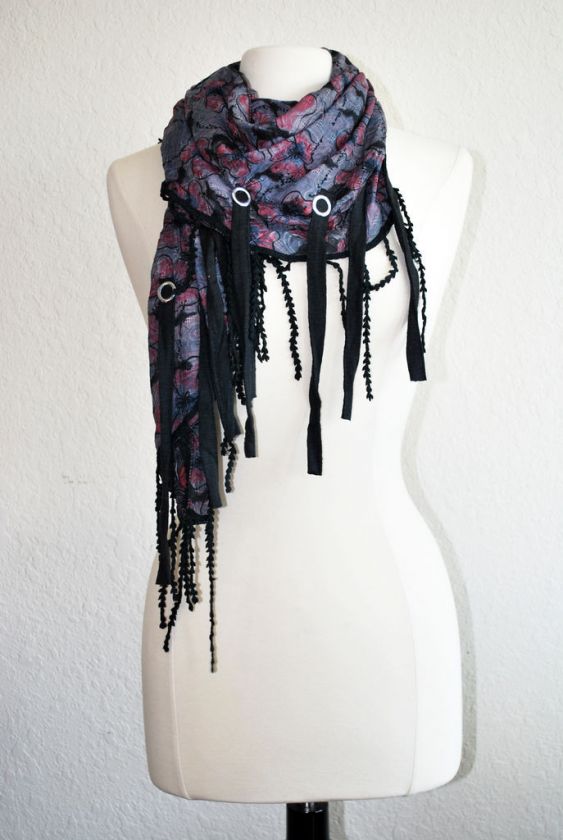 Unique Fringe Floral Print Fashion Scarf Wrap   5 Color  