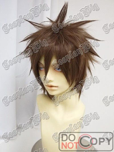 Short layer COCOA BROWN cosplay wig tsubasa syaoran  