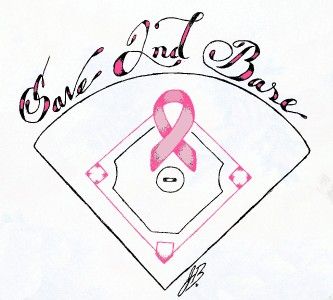 Breast Cancer Awareness SAVE 2ND BASE charity Tee Shirt  