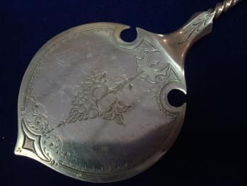 Medallion Coin Sterling Tomato Waffle Server bright cut  