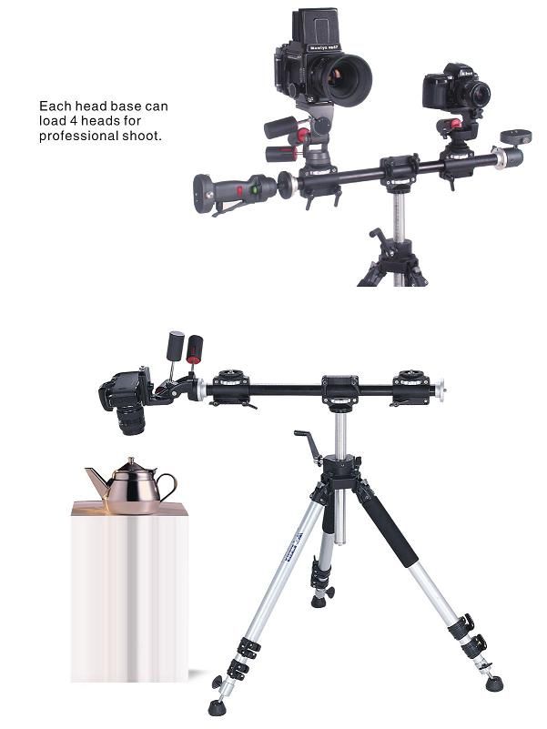 WT628H(4Position)Photo Video Tripod Boom Head Base Arm  