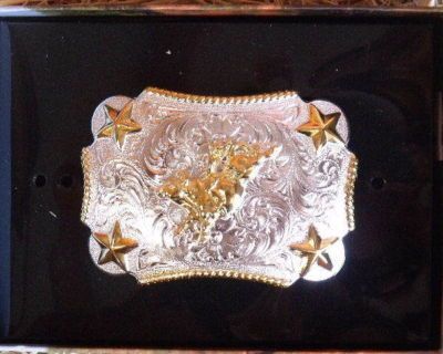 NOCONA KID SIZE BULL RIDER WESTERN BELT BUCKLE  