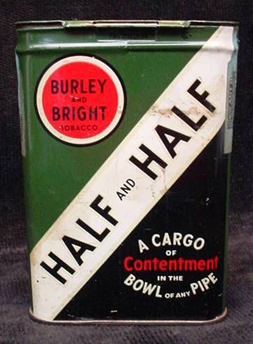 Burley & Bright Pocket Tobacco Tin Half & Half  