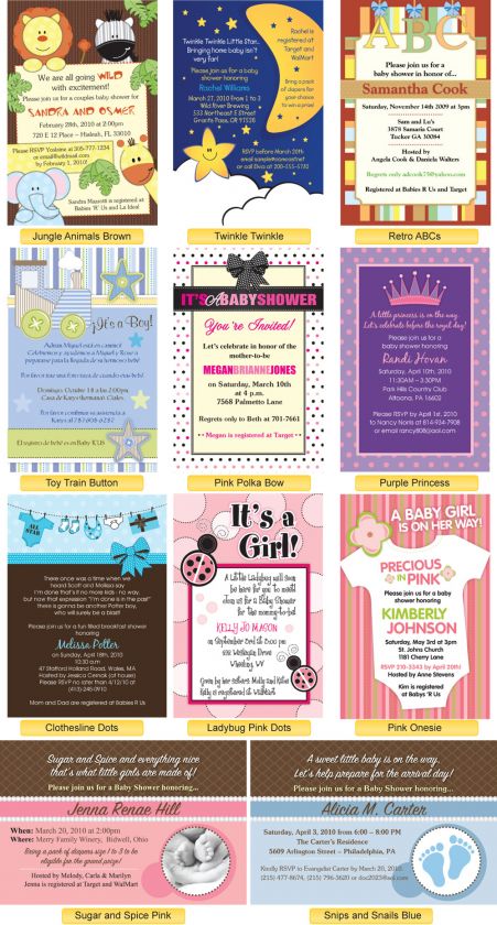 BUY ONE GET ONE FREE Custom Baby Shower Invitations  