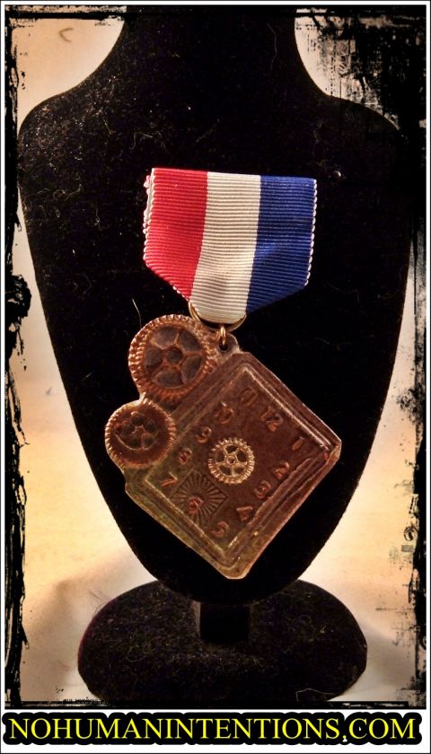 STEAMPUNK AIRSHIP CAPTAINS MEDAL larp neovictorian goth  