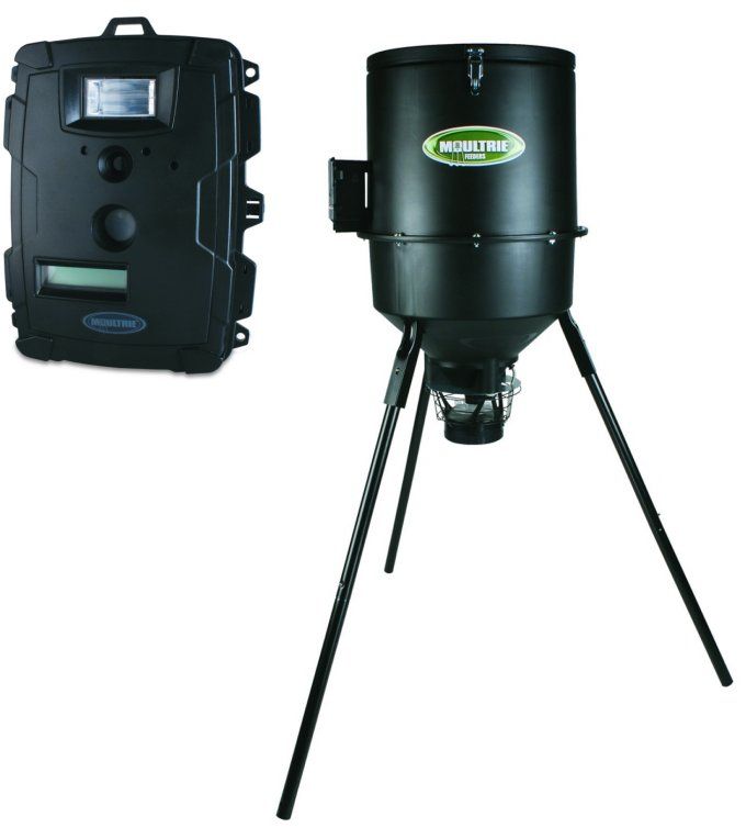   D50 Flash Digital Trail Game Camera + 30Gal Tripod Deer Feeder  