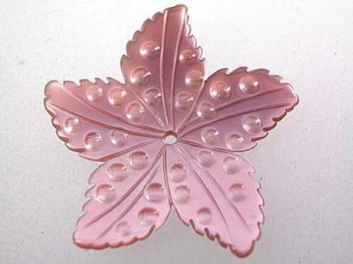 MOTHER OF PEARL STARfish Pink Mauve 25mm Bead Carving 1 Pair  