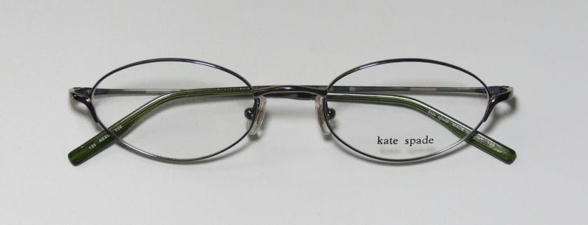 NEW KATE SPADE NEELY 49 19 135 TRENDY RX GUNMETAL OVAL EYEGLASS 